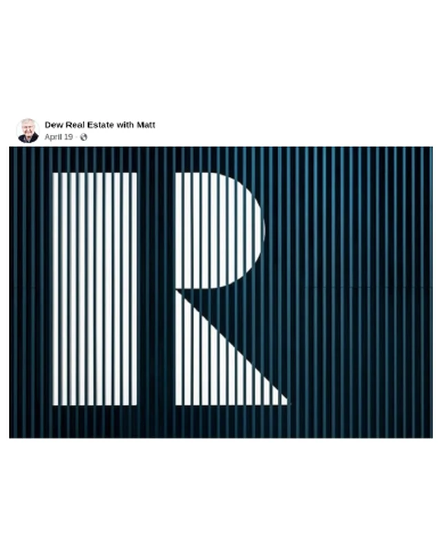 Dew Real Estate with Matt Facebook post: REALTOR R logo